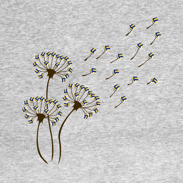 Volleyball Shirt Volleyball Player Dandelion Volleyball Lover by Nikkyta